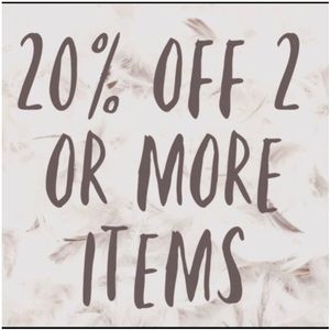 Bundle and Save!!!! Just Add 2 or more items to a bundle and will offer 20% off!
